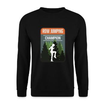 Rope Jumping Champion - Unisex Pullover - Schwarz - Vorne - Alina (178cm) & Michal (187cm)