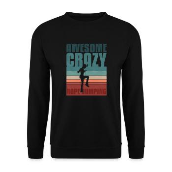 Retro Rope Jumping - Unisex Pullover - Schwarz - Vorne - Alina (178cm) & Michal (187cm)