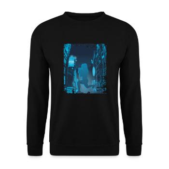 Asiatische Stadt HIIT - Unisex Pullover - Schwarz - Vorne - Alina (178cm) & Michal (187cm)