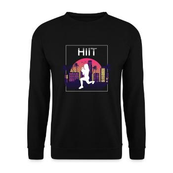 Palmiers de Californie HIIT - Sweat-shirt Unisexe - noir - Devant - Alina (178cm) & Michal (187cm)