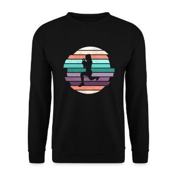 Retro HIIT - Unisex Pullover - Schwarz - Vorne - Alina (178cm) & Michal (187cm)