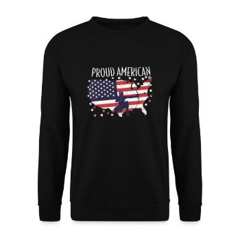 Arrowtag du drapeau américain - Sweat-shirt Unisexe - noir - Devant - Alina (178cm) & Michal (187cm)