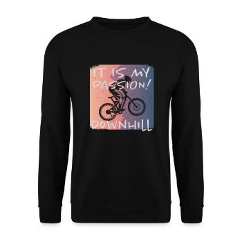 Grunge Downhill - Unisex Sweatshirt - black - Front - Alina (178cm) & Michal (187cm)