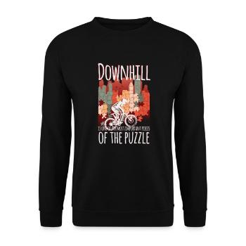 La descente, la pièce du puzzle - Sweat-shirt Unisexe - noir - Devant - Alina (178cm) & Michal (187cm)