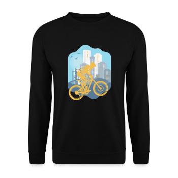 Skyline Descente - Sweat-shirt Unisexe - noir - Devant - Alina (178cm) & Michal (187cm)