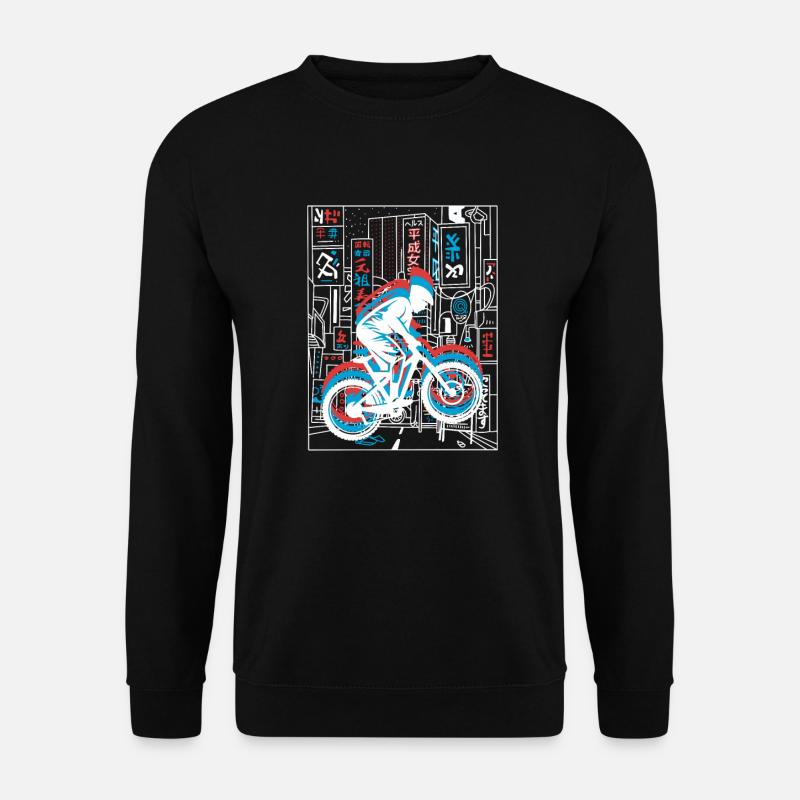 Vaporwave Synthwave Skyline Downhill - Unisex Pullover - Schwarz