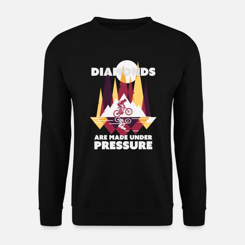 Downhill Diamanten - Unisex Pullover - Schwarz