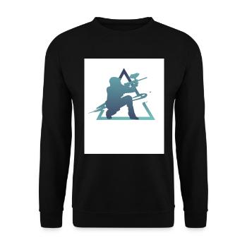 Geometry Paintball - Unisex Sweatshirt - black - Front - Alina (178cm) & Michal (187cm)