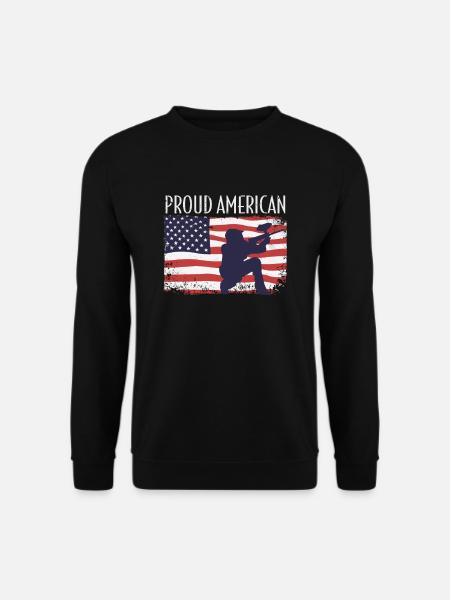 Drapeau américain Paintball - Sweat-shirt Unisexe - noir
