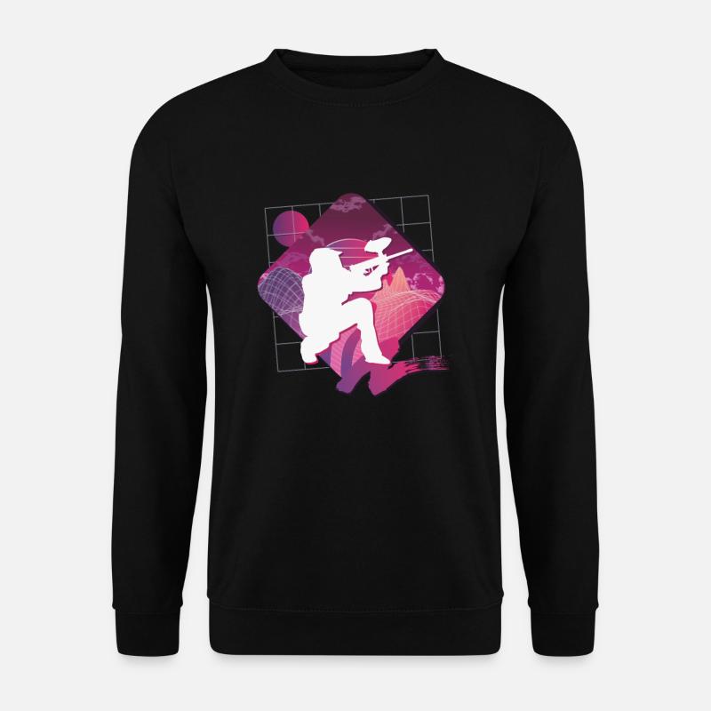 Vaporwave Paintball - Unisex Pullover - Schwarz