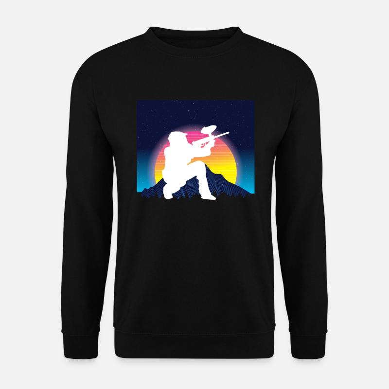 Vaporwave Paintball - Unisex Pullover - Schwarz