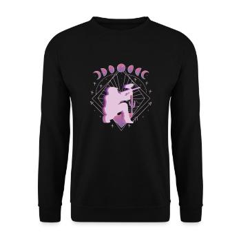 Vaporwave Space Paintball - Sweat-shirt Unisexe - noir - Devant - Alina (178cm) & Michal (187cm)