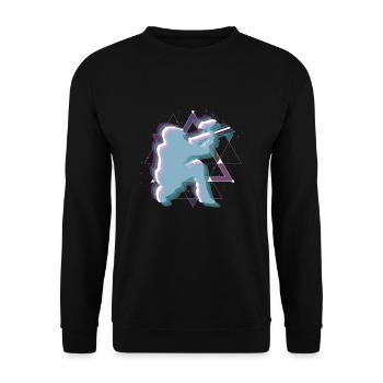 Vaporwave Space Paintball - Sweat-shirt Unisexe - noir - Devant - Alina (178cm) & Michal (187cm)