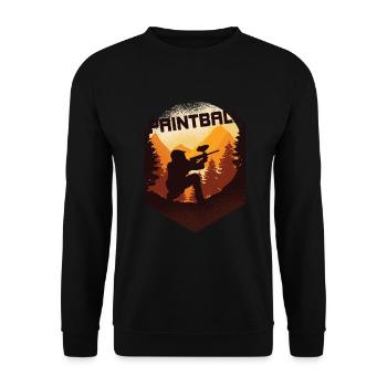 Paintball Paintballspieler - Unisex Pullover - Schwarz - Vorne - Alina (178cm) & Michal (187cm)
