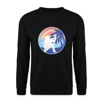 Paintball Paintballspieler - Unisex Pullover - Schwarz - Vorne - Alina (178cm) & Michal (187cm)