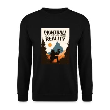 Paintball, Paintballspieler - Unisex Pullover - Schwarz - Vorne - Alina (178cm) & Michal (187cm)