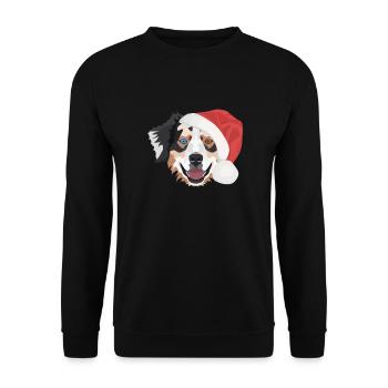 Australian Shepherd Merry Christmas - Unisex Sweatshirt - black - Front - Alina (178cm) & Michal (187cm)