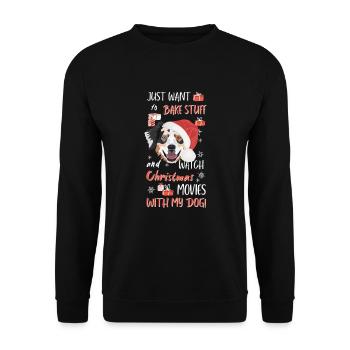 Berger australien Joyeux Noël - Sweat-shirt Unisexe - noir - Devant - Alina (178cm) & Michal (187cm)