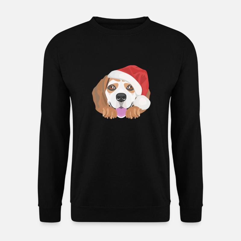 Beagle Frohe Weihnachten - Unisex Pullover - Schwarz