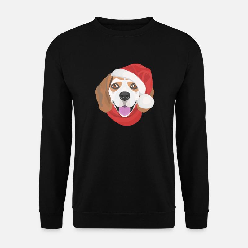 Beagle Frohe Weihnachten - Unisex Pullover - Schwarz
