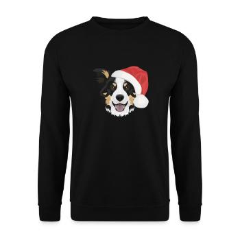 Border Collie Merry Christmas - Unisex Sweatshirt - black - Front - Alina (178cm) & Michal (187cm)