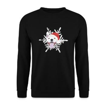 Bull Terrier Joyeux Noël - Sweat-shirt Unisexe - noir - Devant - Alina (178cm) & Michal (187cm)