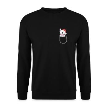 Bull Terrier Merry Christmas - Unisex Sweatshirt - black - Front - Alina (178cm) & Michal (187cm)