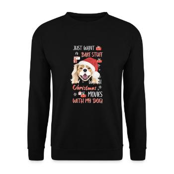 King Charles Spaniel Merry Christmas - Unisex Sweatshirt - black - Front - Alina (178cm) & Michal (187cm)