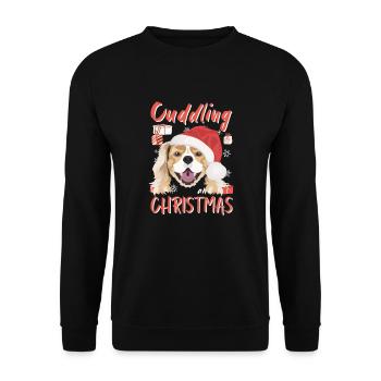 King Charles Spaniel Merry Christmas - Unisex Sweatshirt - black - Front - Alina (178cm) & Michal (187cm)