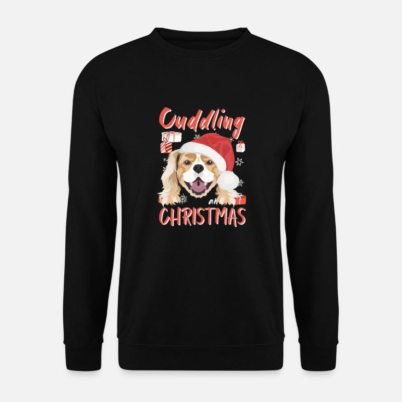 King Charles Spaniel Merry Christmas - Unisex Sweatshirt - black
