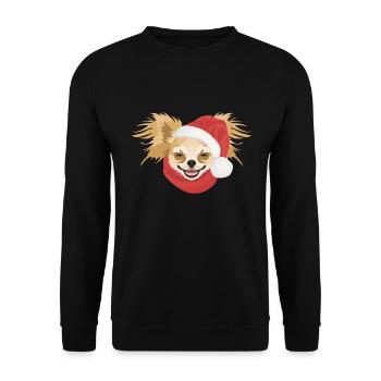 Chihuahua Merry Christmas - Unisex Sweatshirt - black - Front - Alina (178cm) & Michal (187cm)