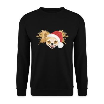 Chihuahua Merry Christmas - Unisex Sweatshirt - black - Front - Alina (178cm) & Michal (187cm)