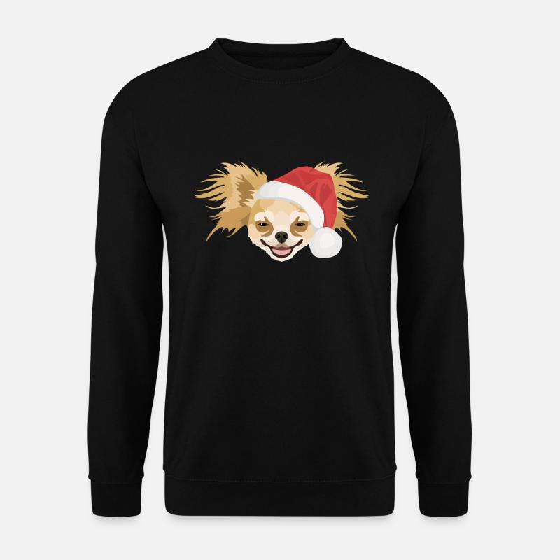 Chihuahua Frohe Weihnachten - Unisex Pullover - Schwarz