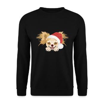 Chihuahua Merry Christmas - Unisex Sweatshirt - black - Front - Alina (178cm) & Michal (187cm)