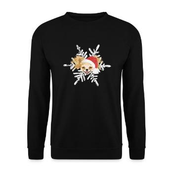 Chihuahua Merry Christmas - Unisex Sweatshirt - black - Front - Alina (178cm) & Michal (187cm)
