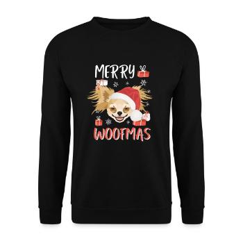 Chihuahua Merry Christmas - Unisex Sweatshirt - black - Front - Alina (178cm) & Michal (187cm)