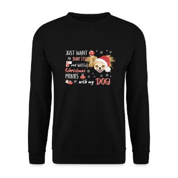 Chihuahua Merry Christmas - Unisex Sweatshirt - black - Front - Alina (178cm) & Michal (187cm)