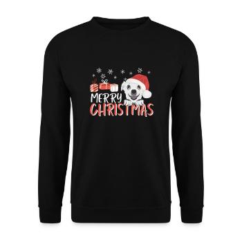 Chihuahua Merry Christmas - Unisex Sweatshirt - black - Front - Alina (178cm) & Michal (187cm)