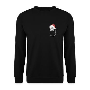 Chihuahua Merry Christmas - Unisex Sweatshirt - black - Front - Alina (178cm) & Michal (187cm)
