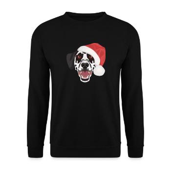 Dalmatian Merry Christmas - Unisex Sweatshirt - black - Front - Alina (178cm) & Michal (187cm)