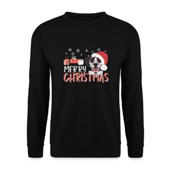 Dalmatian Merry Christmas - Unisex Sweatshirt - black - Front - Alina (178cm) & Michal (187cm)