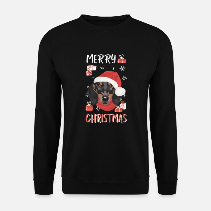 Teckel Joyeux Noël - Sweat-shirt Unisexe - noir