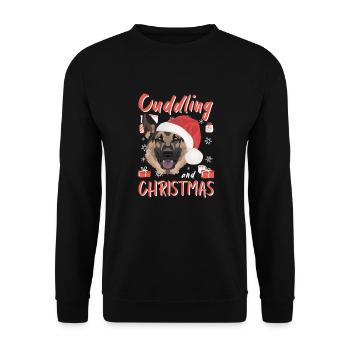 German Shepherd Merry Christmas - Unisex Sweatshirt - black - Front - Alina (178cm) & Michal (187cm)
