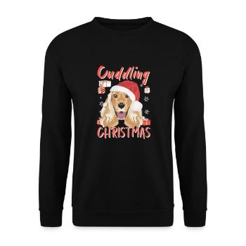 Deutsch Cocker Spaniel Joyeux Noël - Sweat-shirt Unisexe - noir - Devant - Alina (178cm) & Michal (187cm)