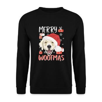 Golden Retriever Merry Christmas - Unisex Sweatshirt - black - Front - Alina (178cm) & Michal (187cm)