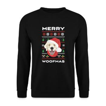 Golden Retriever Merry Christmas - Unisex Sweatshirt - black - Front - Alina (178cm) & Michal (187cm)