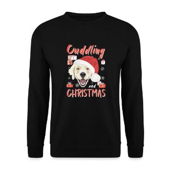 Golden Retriever Merry Christmas - Unisex Sweatshirt - black - Front - Alina (178cm) & Michal (187cm)