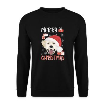 Joyeux Noël Labrador - Sweat-shirt Unisexe - noir - Devant - Alina (178cm) & Michal (187cm)