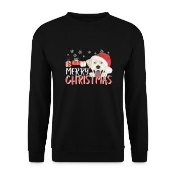 Joyeux Noël Labrador - Sweat-shirt Unisexe - noir - Devant - Alina (178cm) & Michal (187cm)