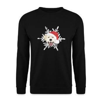 Joyeux Noël Labrador - Sweat-shirt Unisexe - noir - Devant - Alina (178cm) & Michal (187cm)